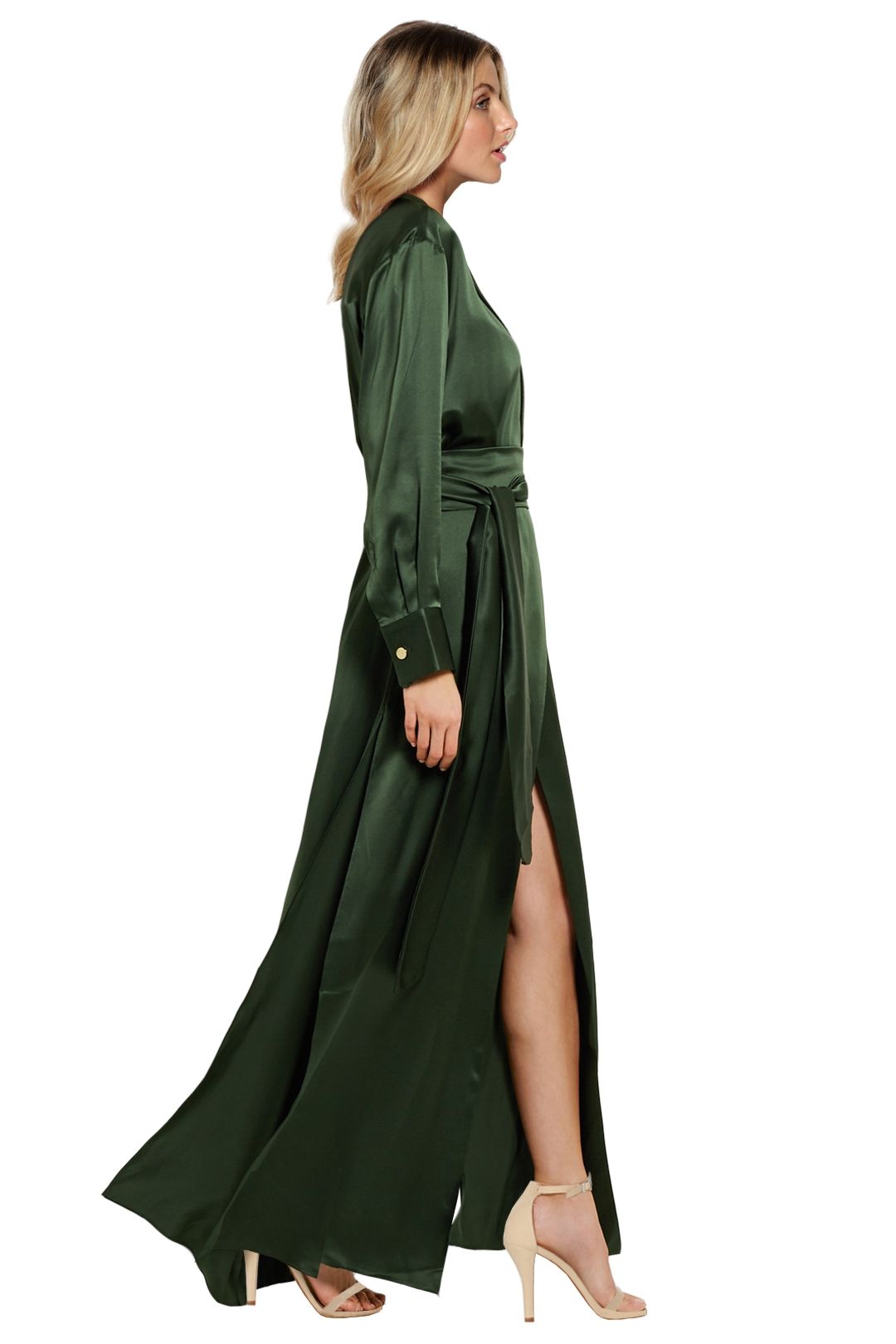 Michael lo sordo silk satin maxi dress sales