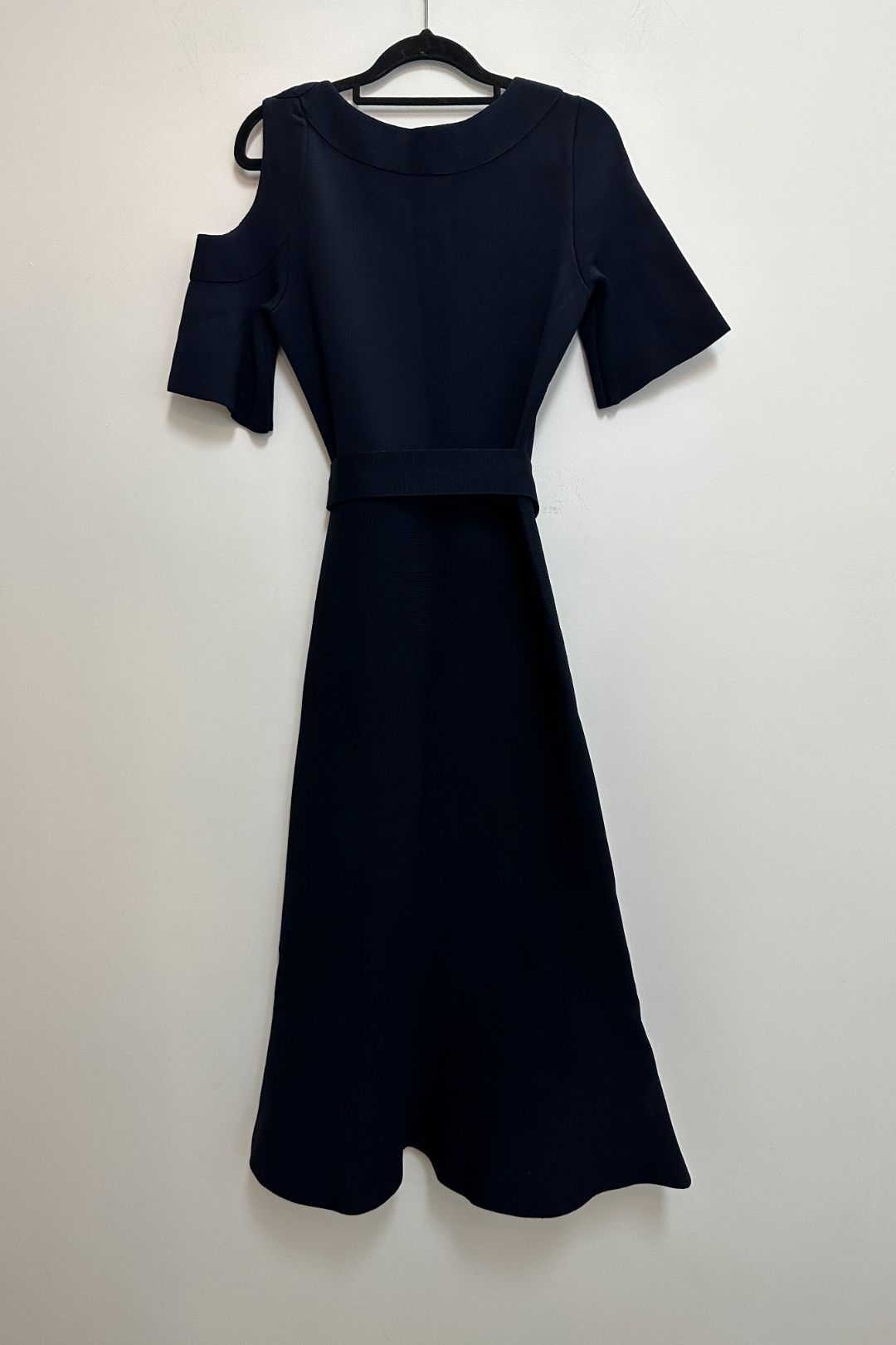 Midi Crepe Dress in Navy