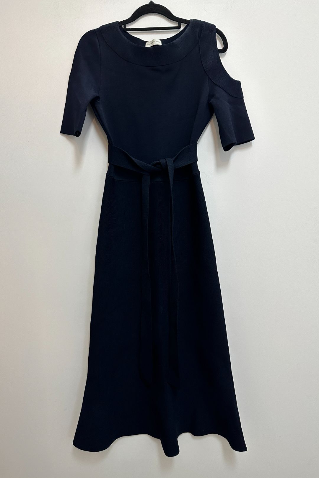 Midi Crepe Dress in Navy