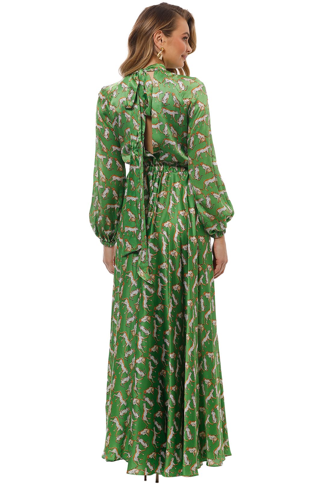 Milly - Emmie Dress - Emerald - Back