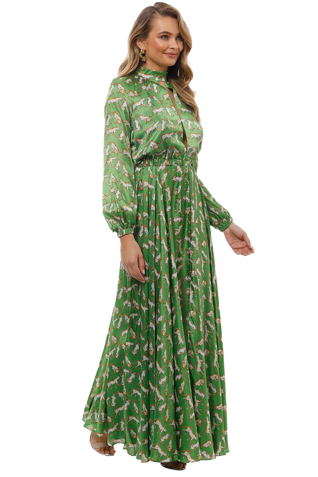 Milly - Emmie Dress - Emerald - Side