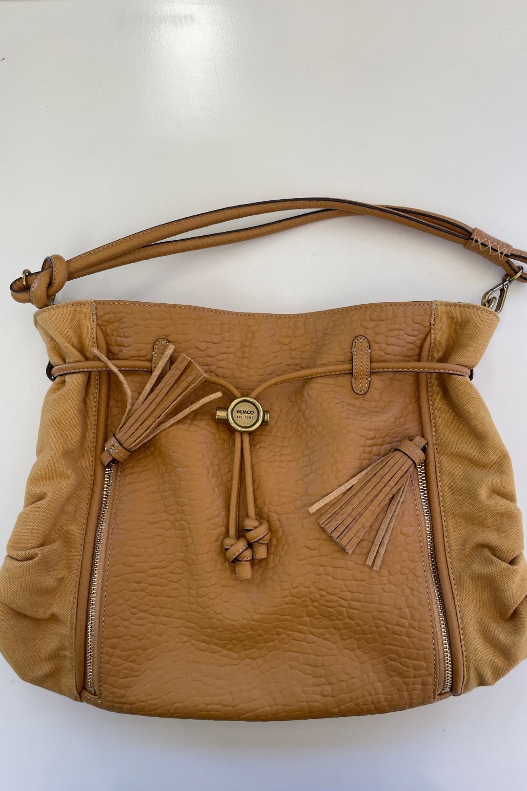 Buy Fintasia Tan Tote Bag Mimco GlamCorner