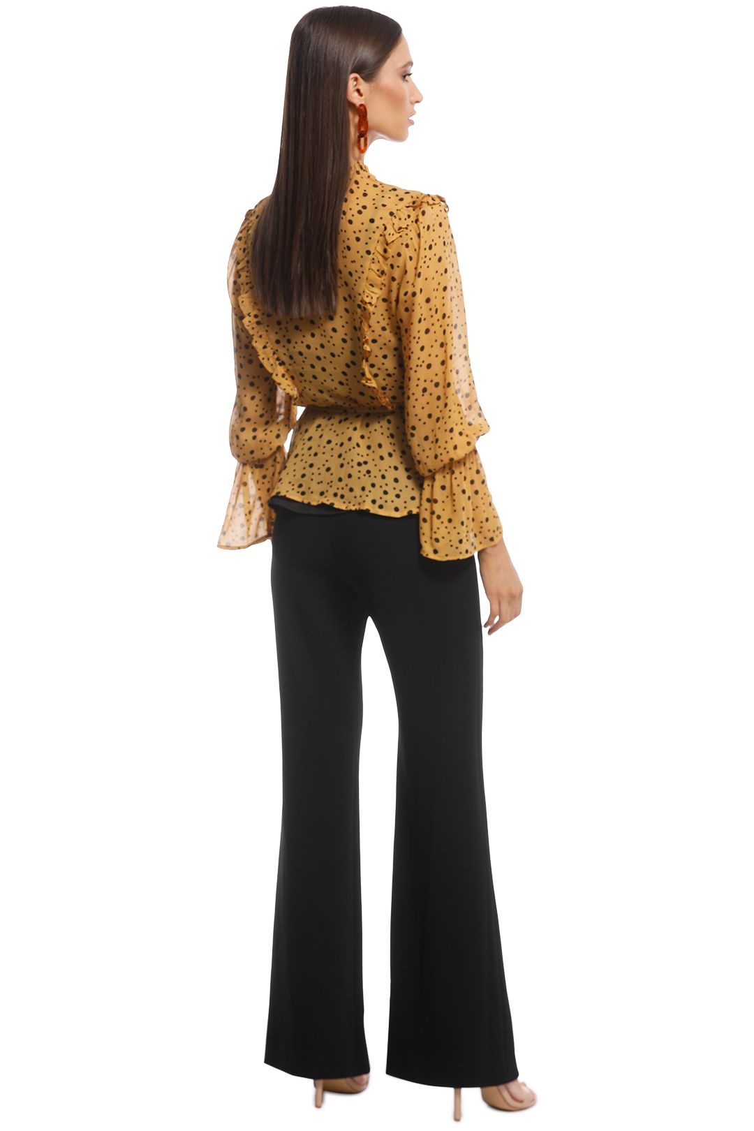 Ministry of Style - Songbird Top - Yellow Polkadot - Back
