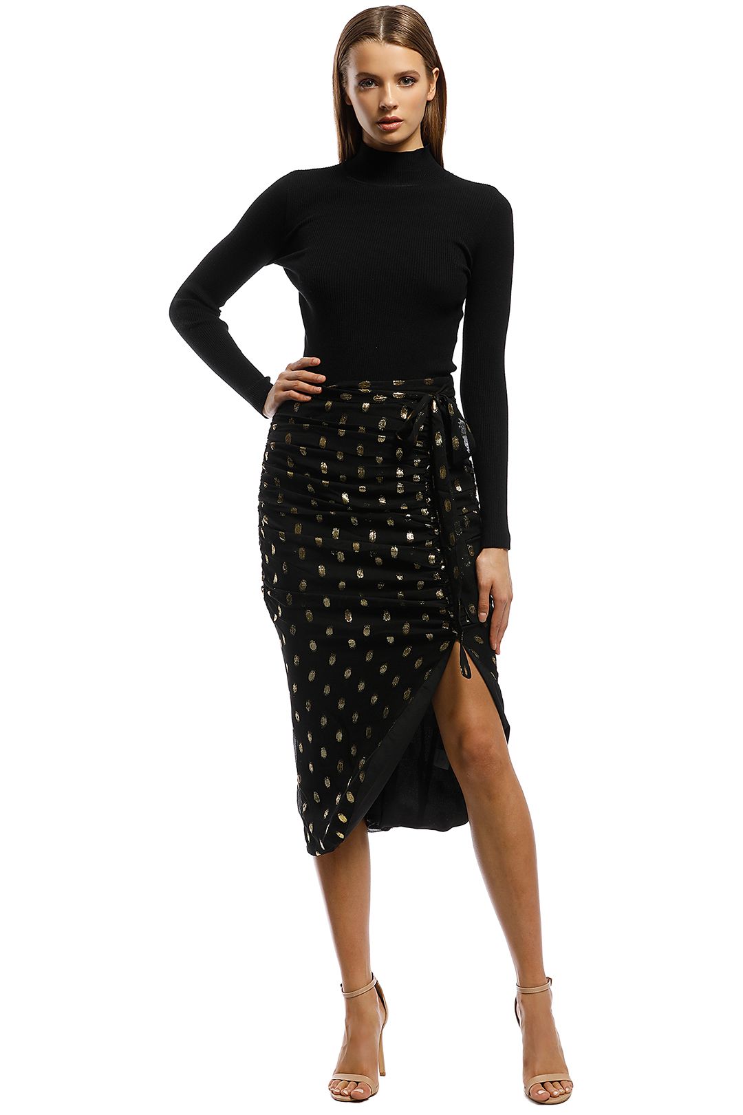 Ministry of Style - Sweet Surrender Skirt - Black Gold - Front