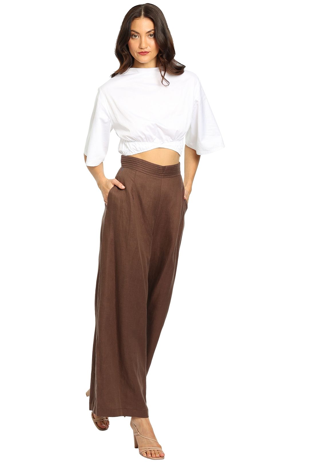 Ministry of Style Elysian Wide Leg Pant Brown