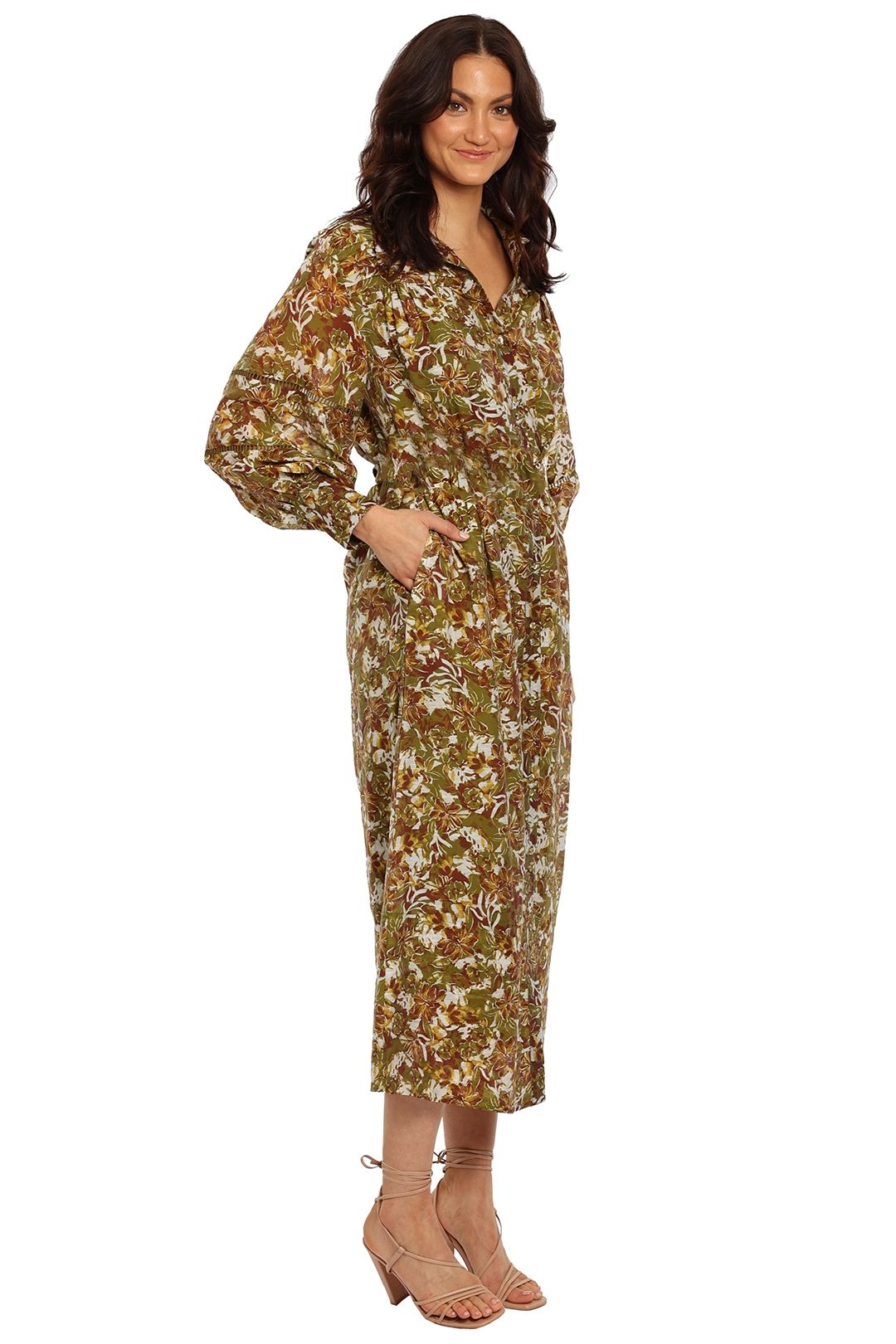 Ministry of Style Floral In Disguise Maxi Dress Long Sleeves