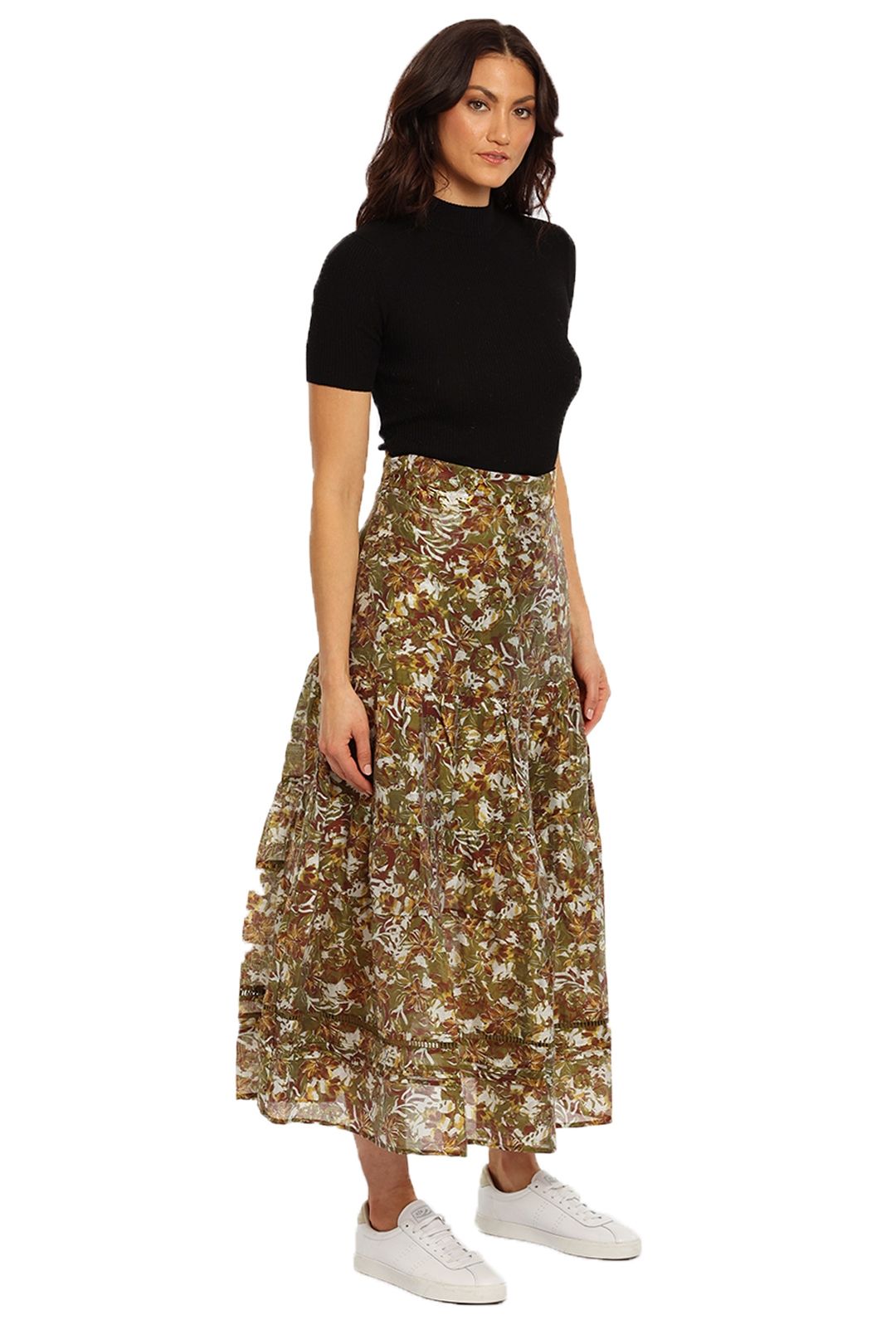 Ministry of Style Floral In Disguise Midi Skirt