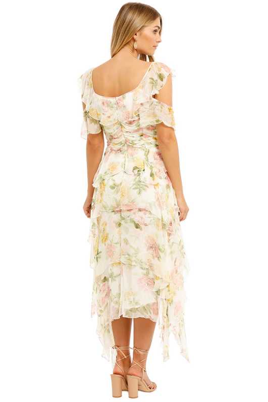 herlipto Garden Party Ruffled Midi Dress（Hire Garden Party Ruffle 