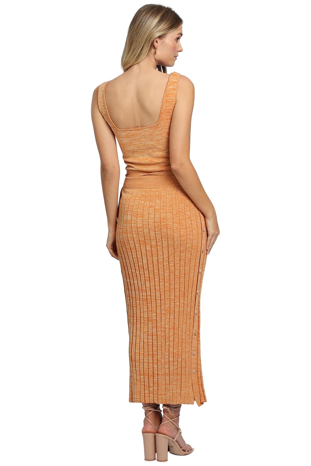 Hire Retrospective Knit Midi Dress in Citrus Ministry of Style