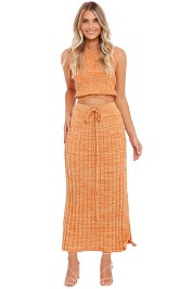 Ministry of Style Retrospective Knit Top and Skirt Faded Citrus midi
