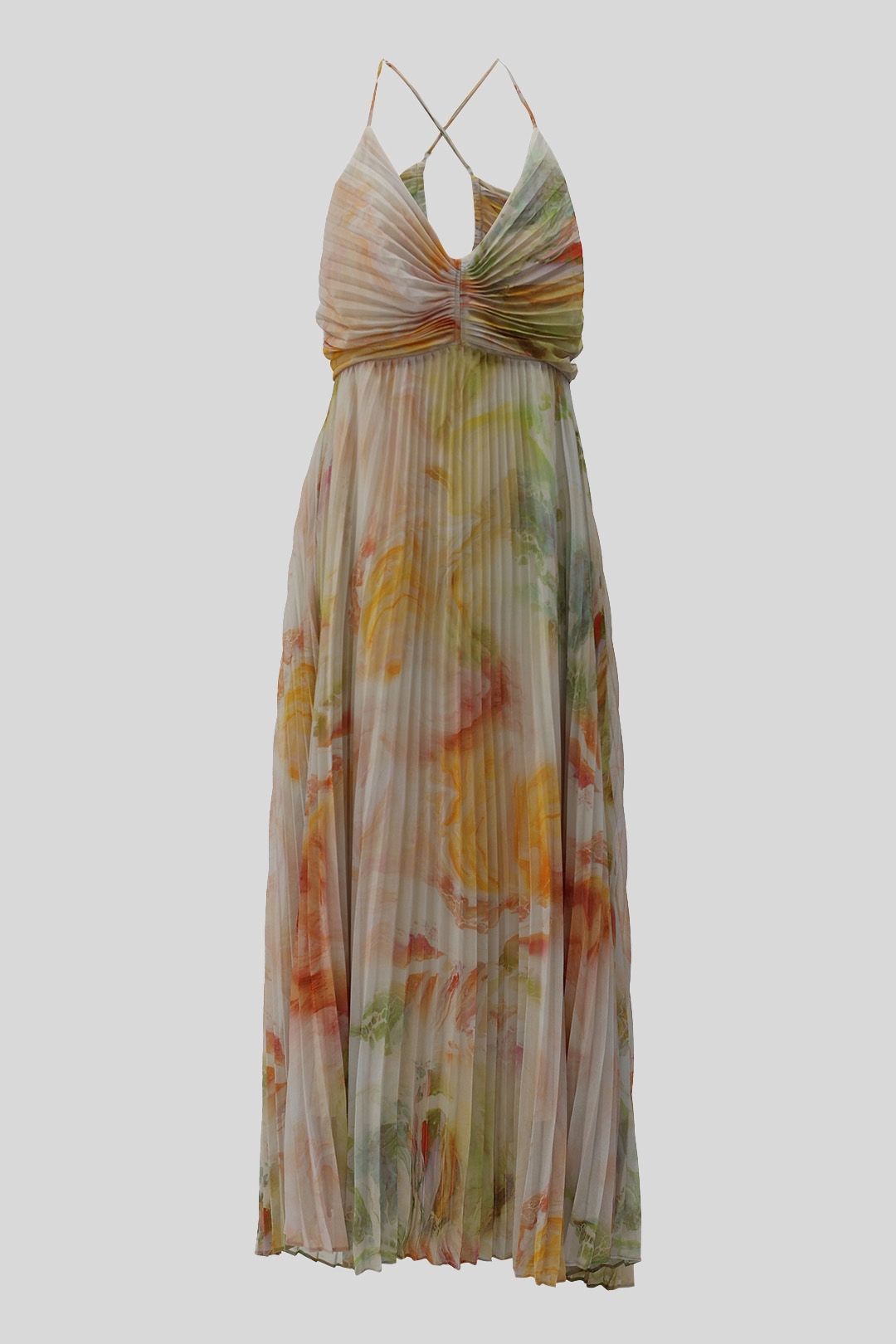 Ministry of Style Sunrise Print Strap Midi Dress