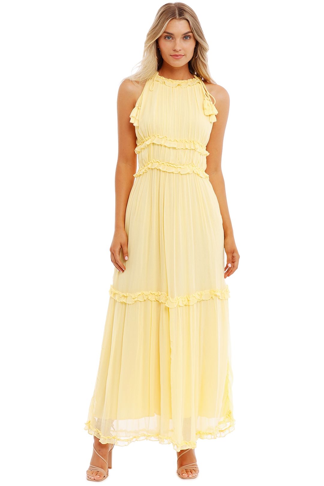 Ministry of Style Vintage Dreams Midi Dress Butter sleeveless