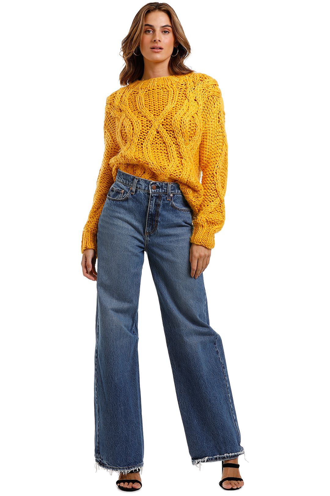 Mink Pink Marielle Cable Sweater