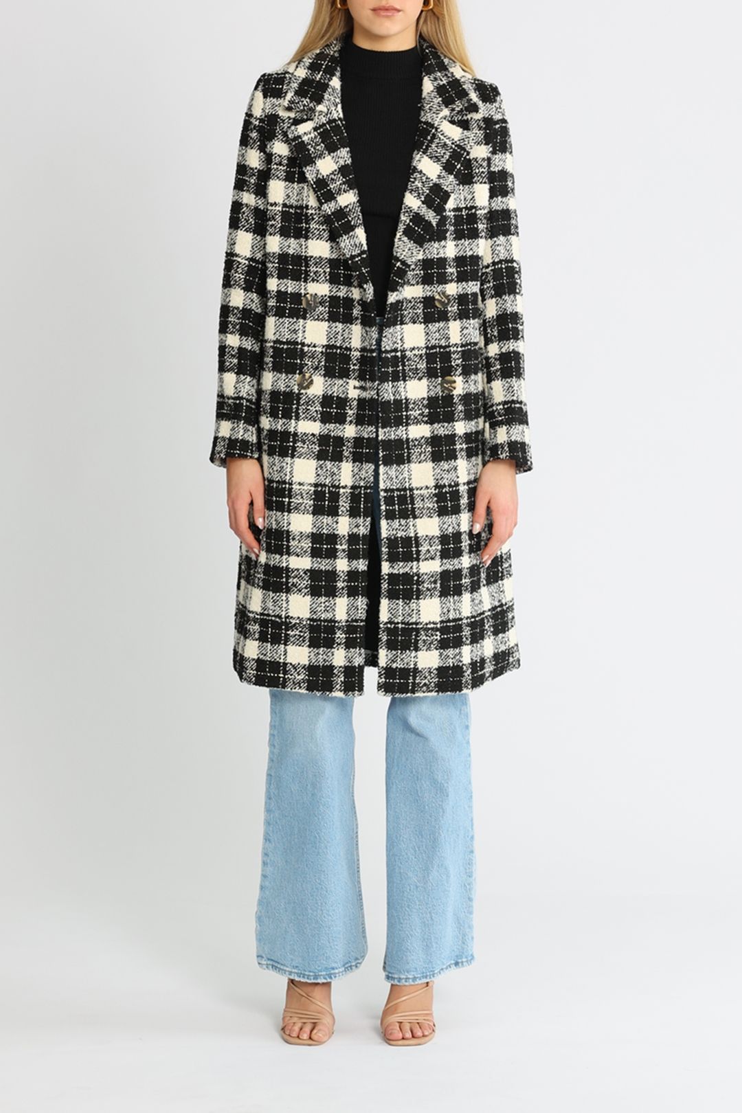 Hire Toko Check Coat Mink Pink GlamCorner