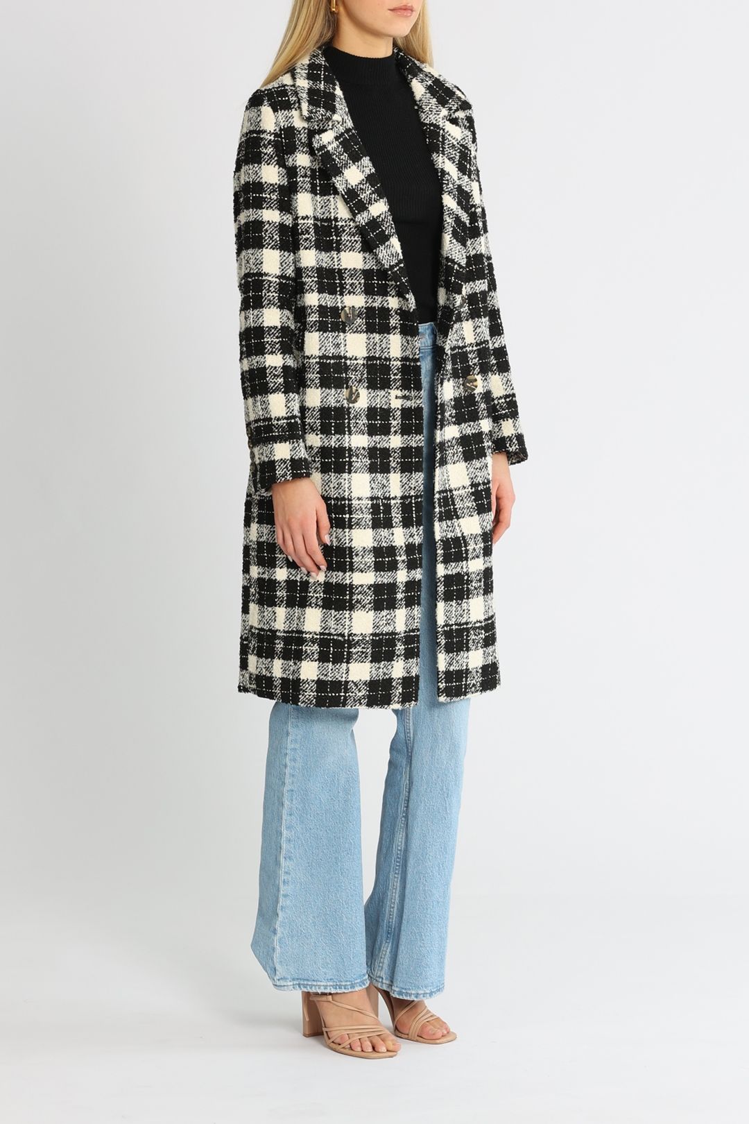 Hire Toko Check Coat Mink Pink GlamCorner