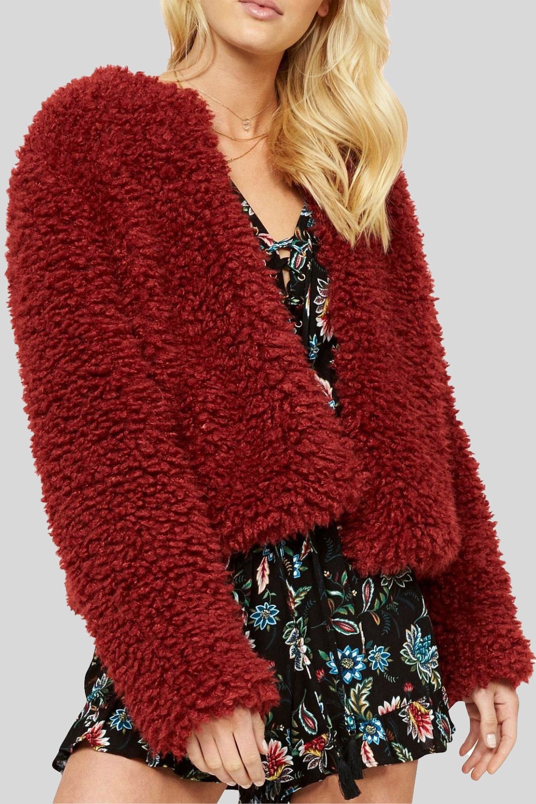 Buy Marlow Faux Fur Jacket Mink Pink GlamCorner