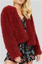 Mink Pink Marlow Faux Fur Jacket