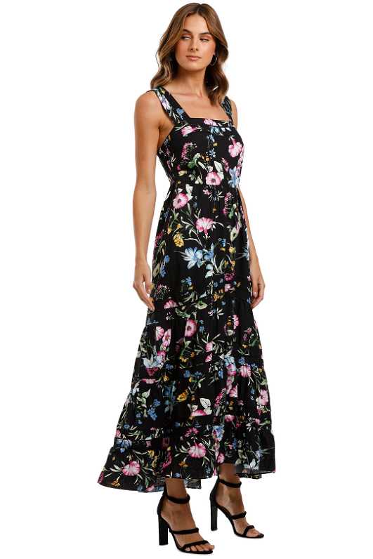 chinese dress ladies Buy AURELIA Green Floral Printed Tiered Maxi Dress Online At Low Price