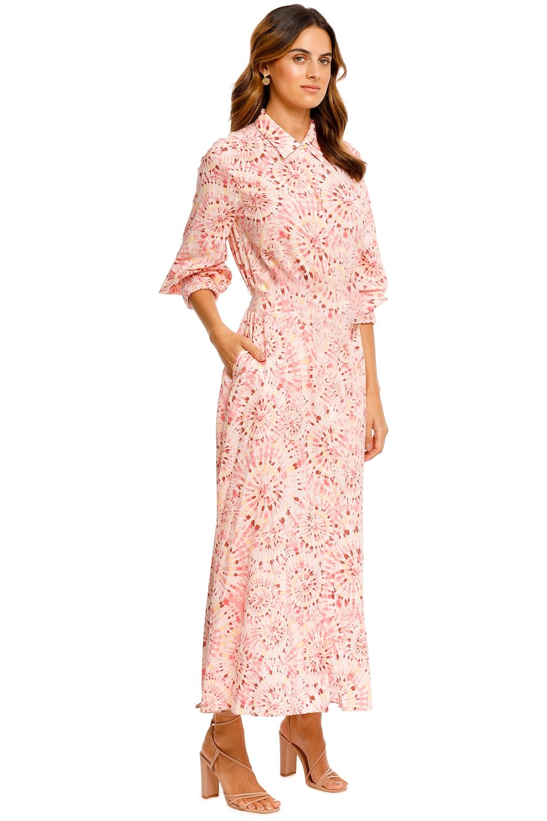 Misa LA Bettina Dress Pink Print