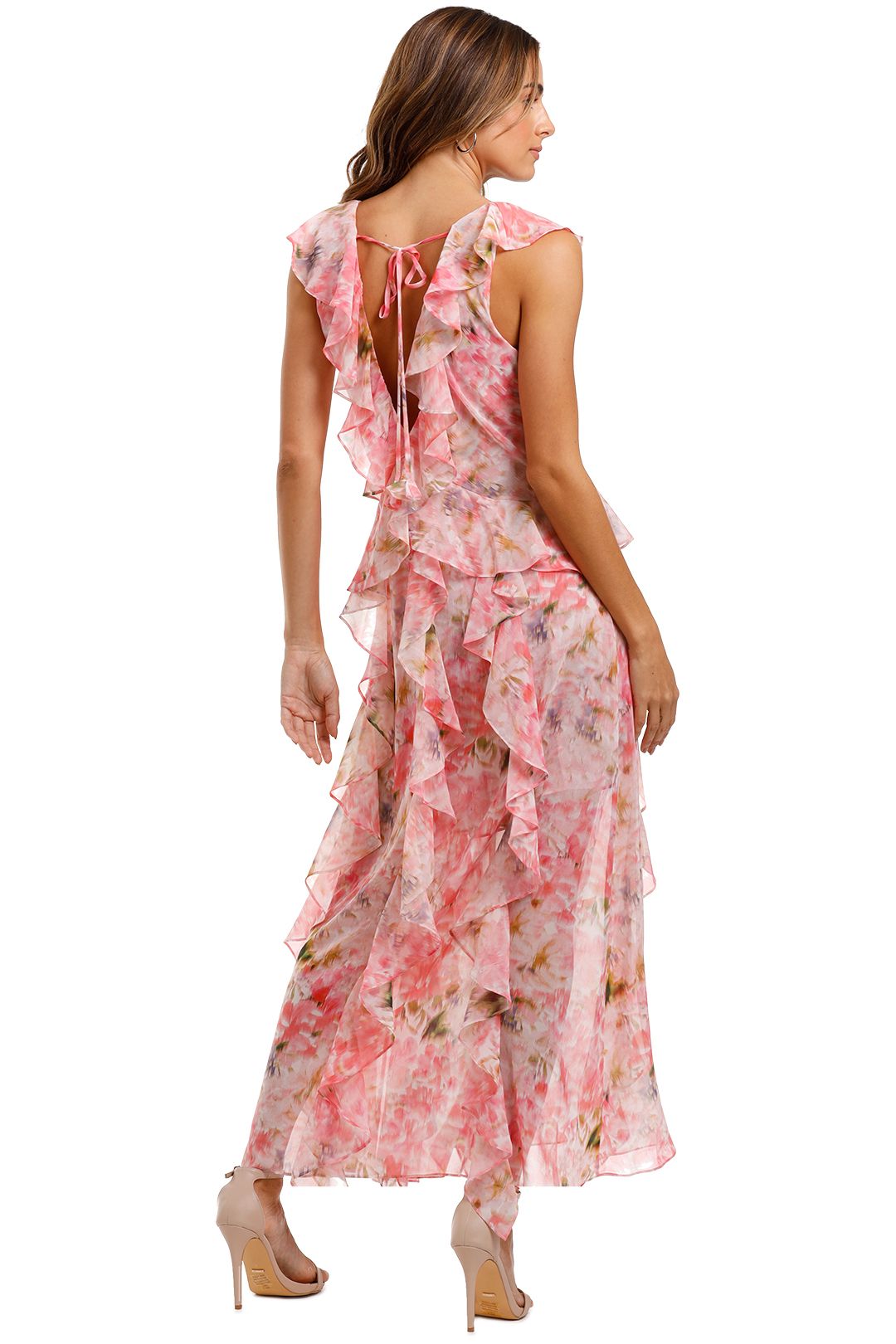 Misa LA Claudita Dress pink floral print