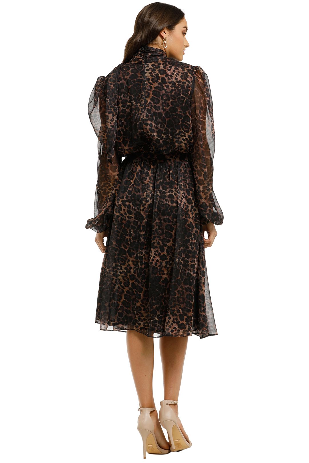 Sofia Dress in Leopard by Misha Collection for Hire