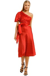 Misha-Dellie-Skirt-and-Toria-Top-Set-Red-Spot-Front