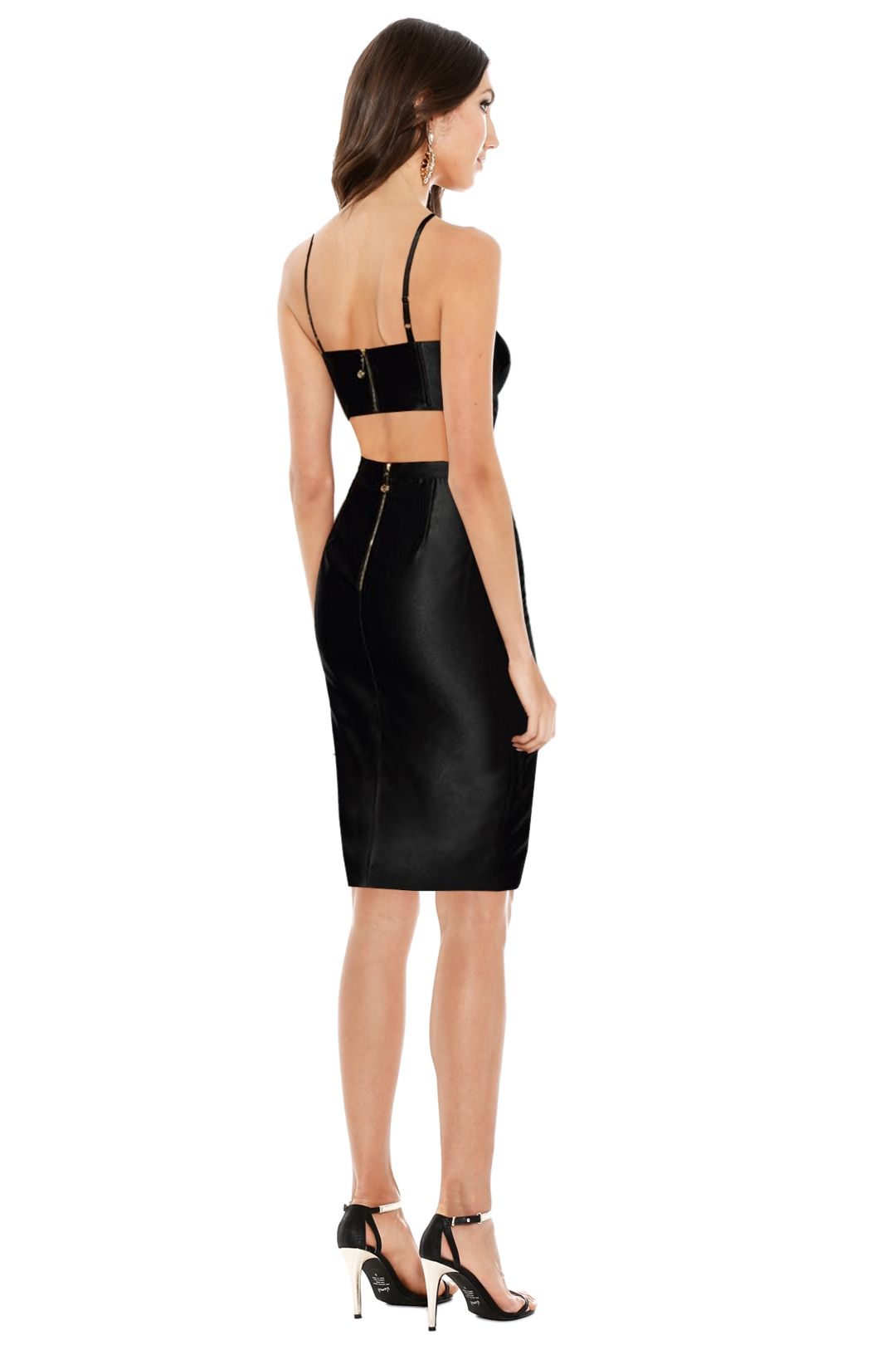 Misha Collection - Agata Bustier and Skirt Set - Black - Back