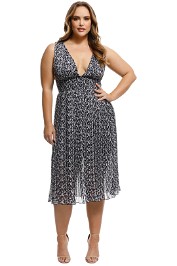 Misha Collection - Alexandria Dress - Navy Print - Front