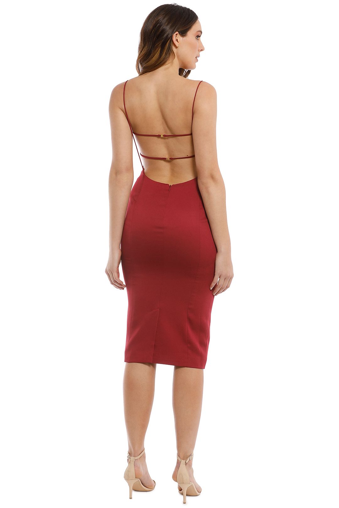 Sara Midi Dress in Plum by Misha Collection for Rent