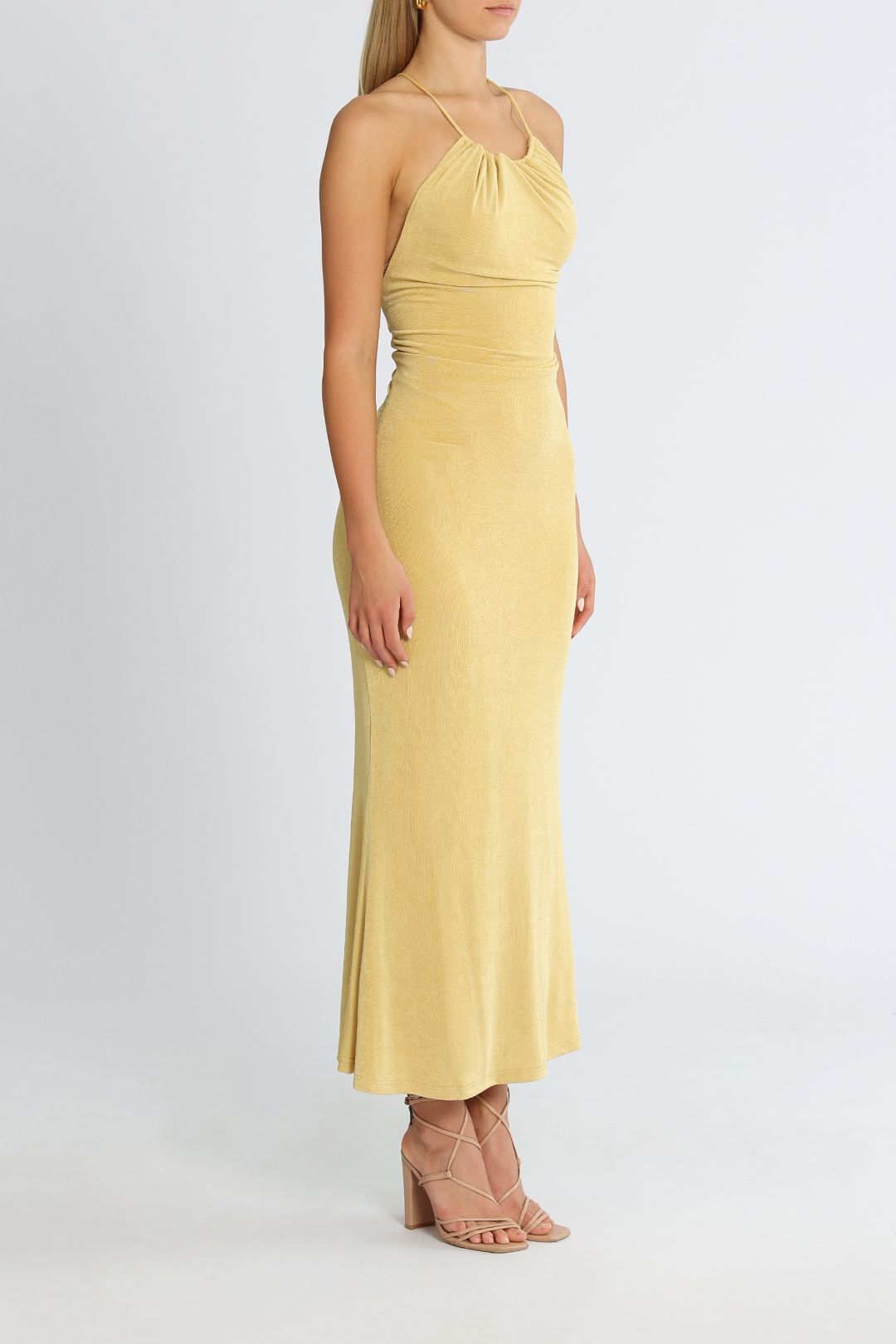 Misha Greta Dress Sulfur Halter