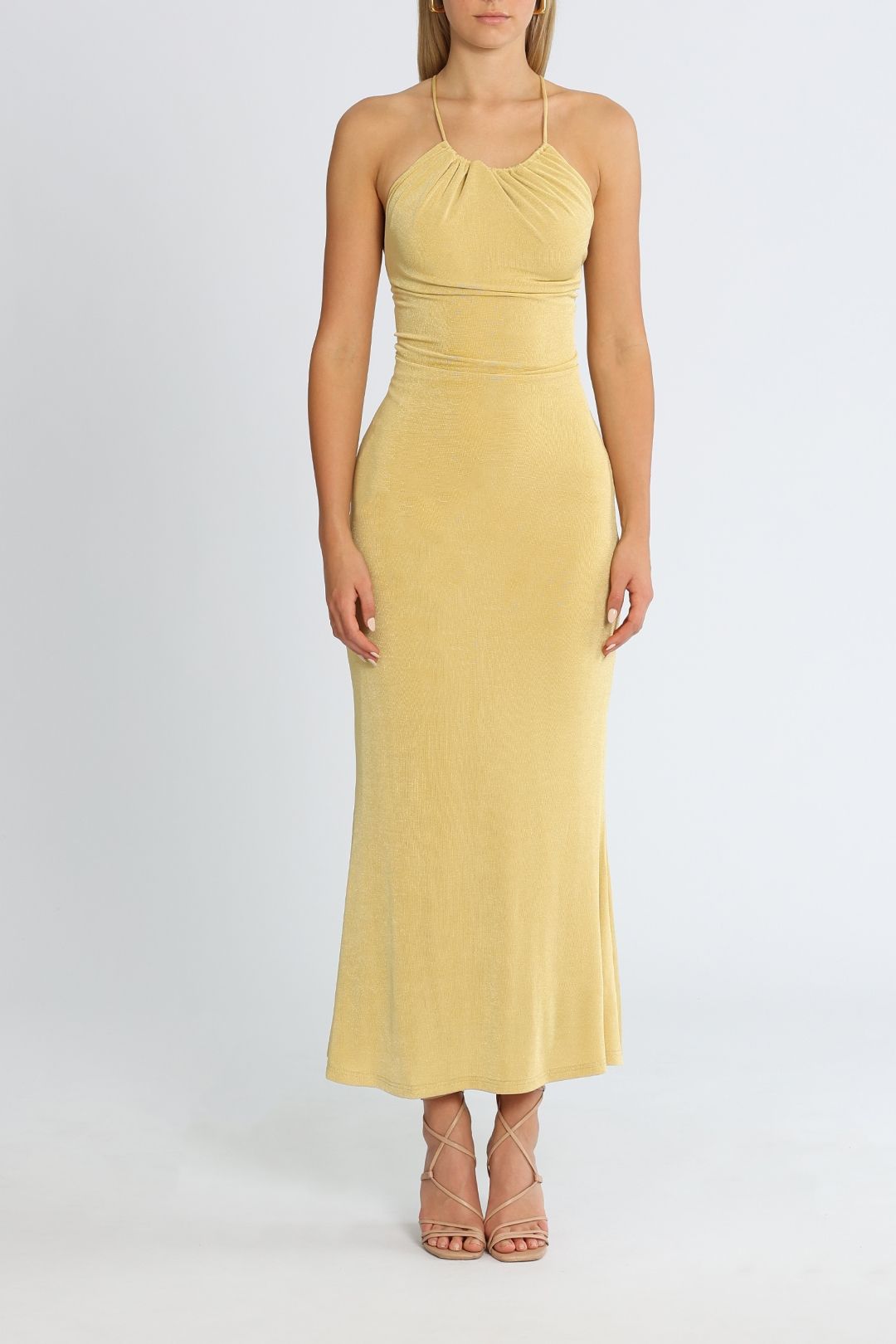 midi diamante dress Slow Dance Diamante Strap Midi Dress Blue