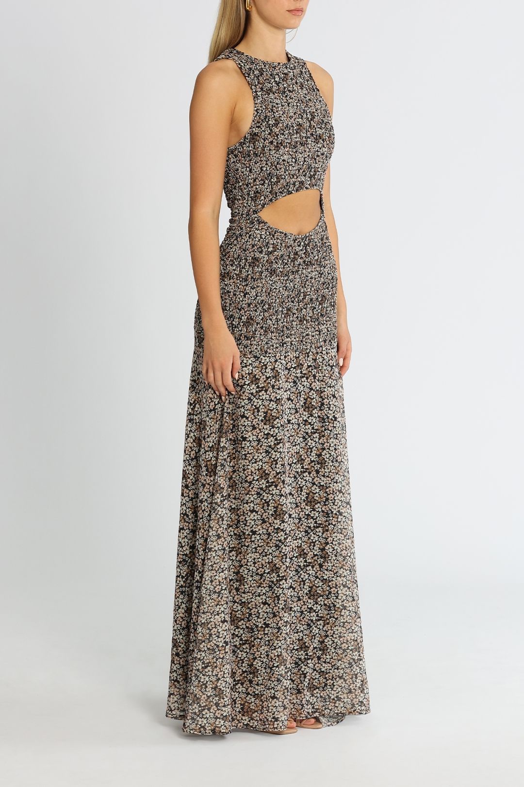 Hire Hermione Dress in Meadow Flora l Misha GlamCorner