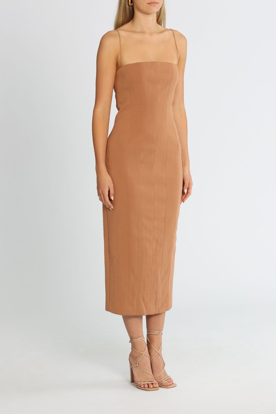 ruffle brown dress Backless Ruffle Detailing Mini Dress in Brown - 14