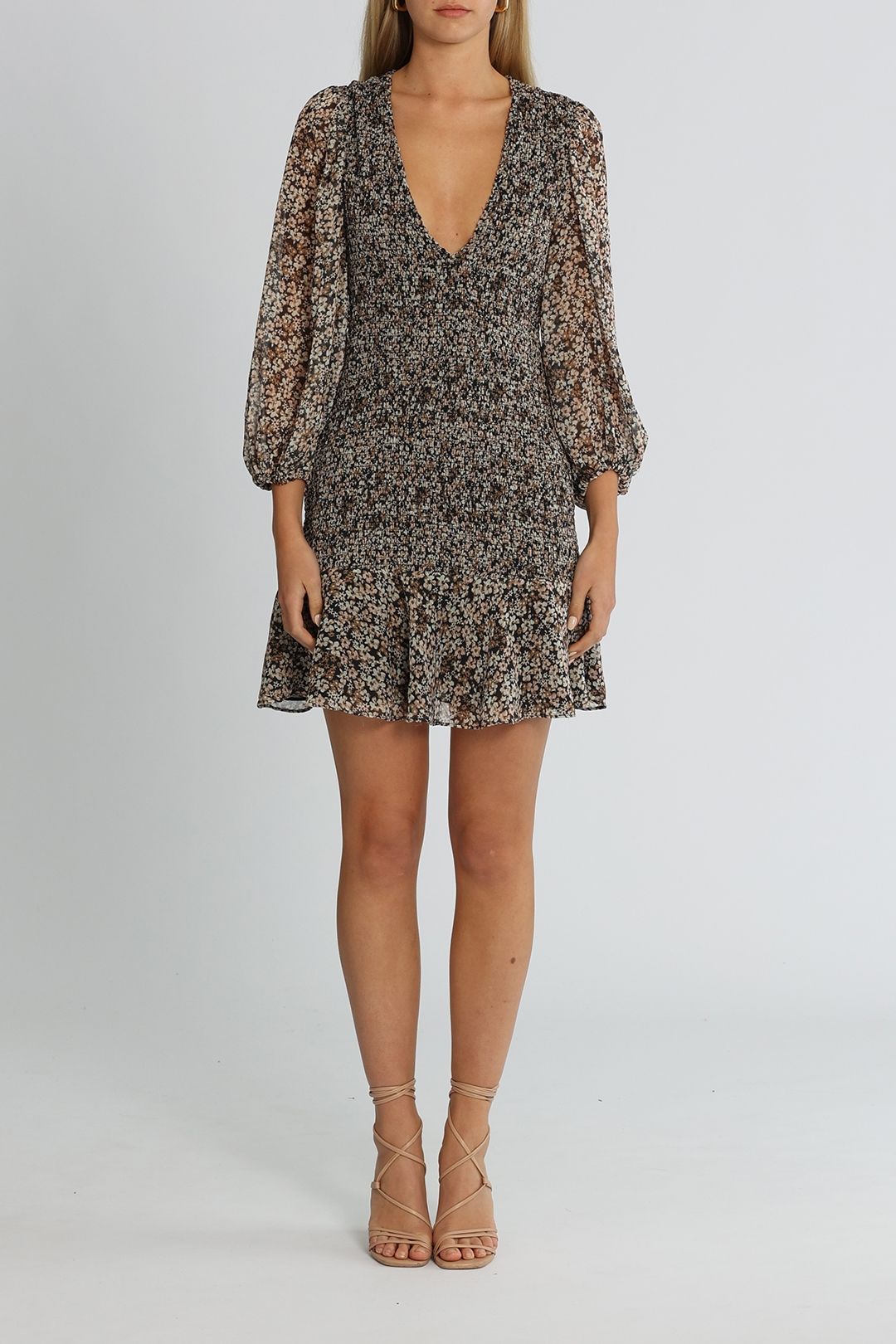 Hire Navah Dress in Meadow Floral Misha GlamCorner