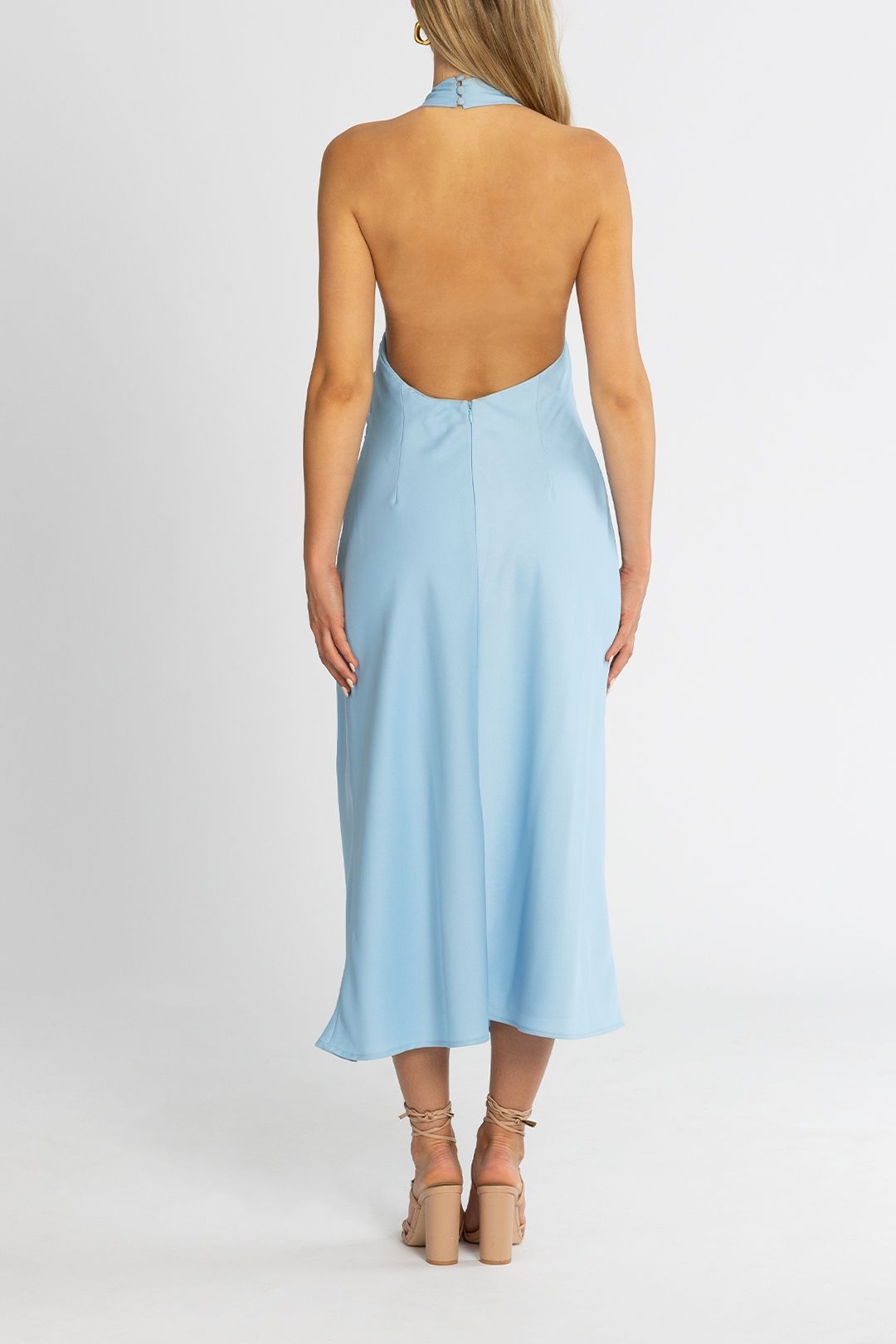 Misha Rosanna Dress Blue Bell Backless