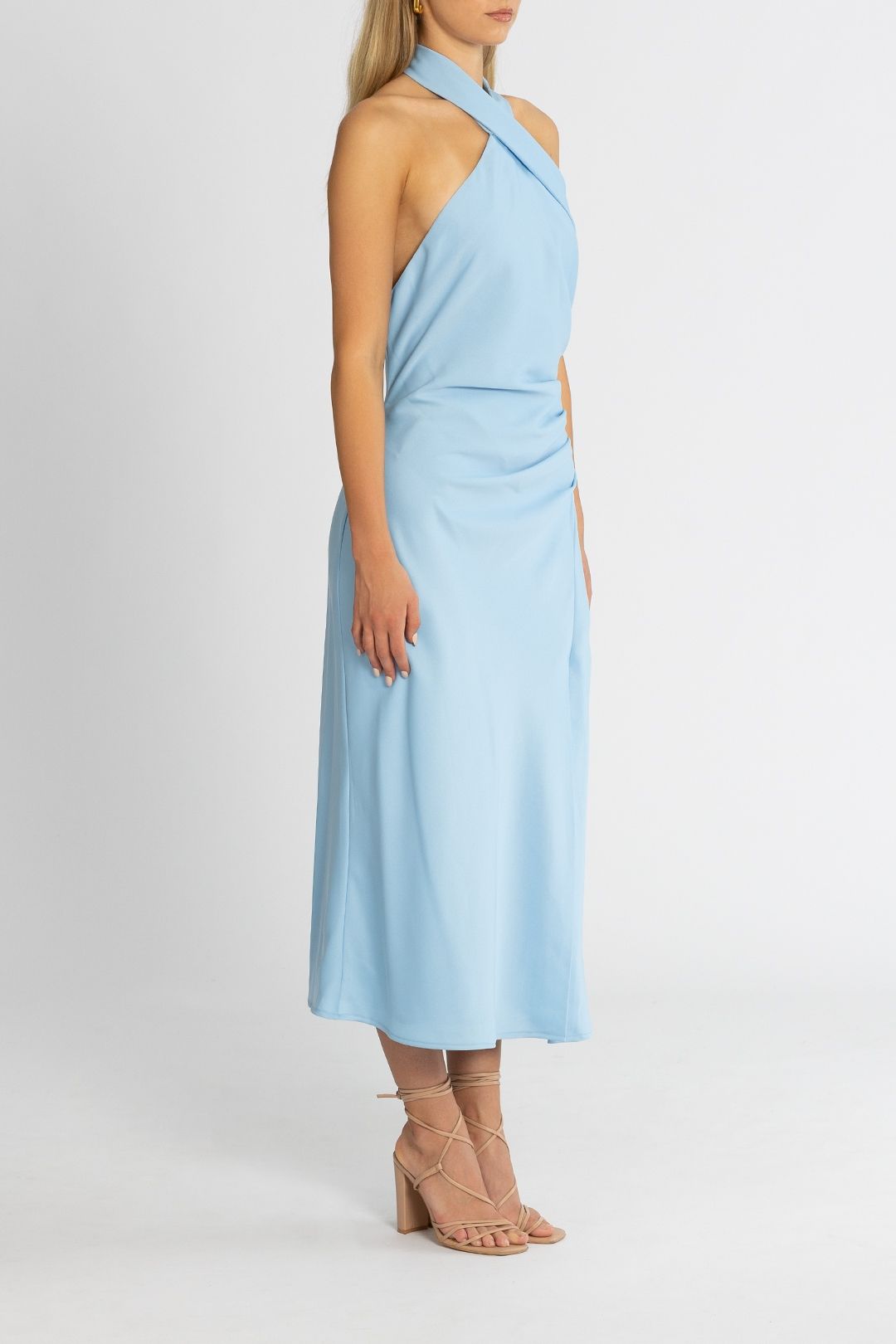 Misha Rosanna Dress Blue Bell Halter