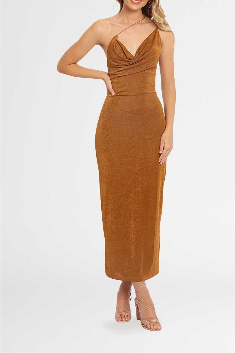 Miyaahh Hand-Embroidered Tropical Midi Dress