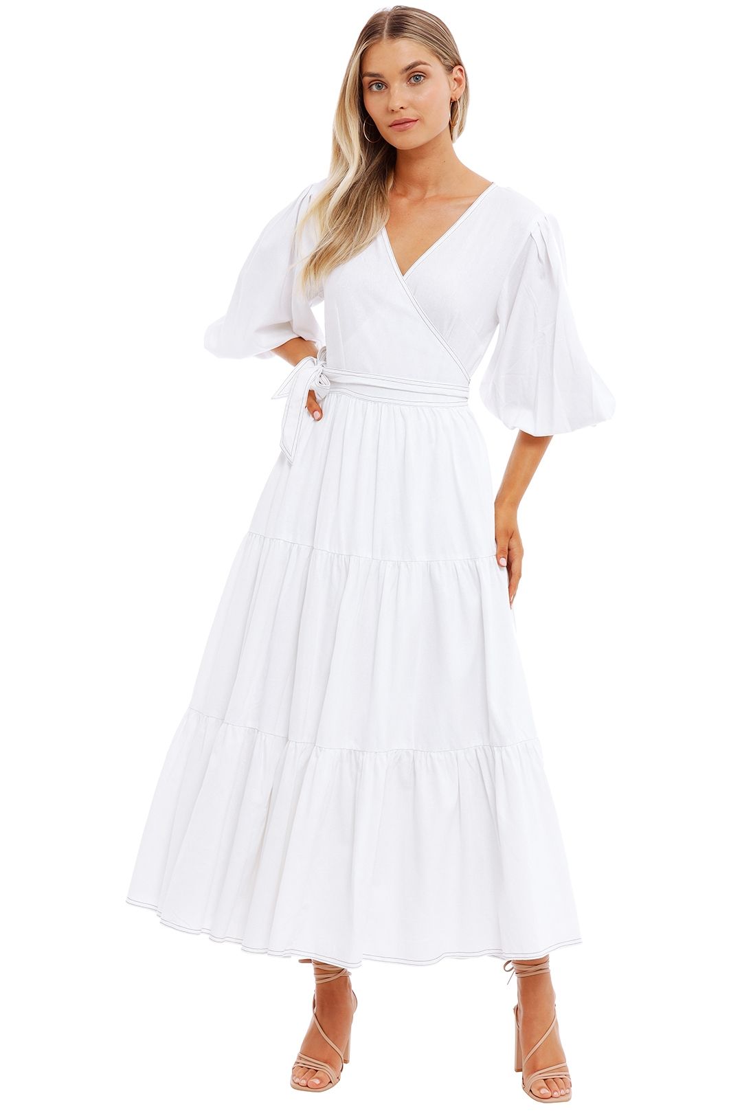 White wrap maxi cheap