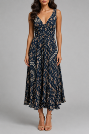 MLM The Label Elements Midi Dress in Navy