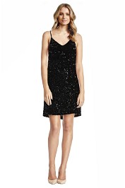 MLV - Olivia Mini Sequin Dress - Black - Front