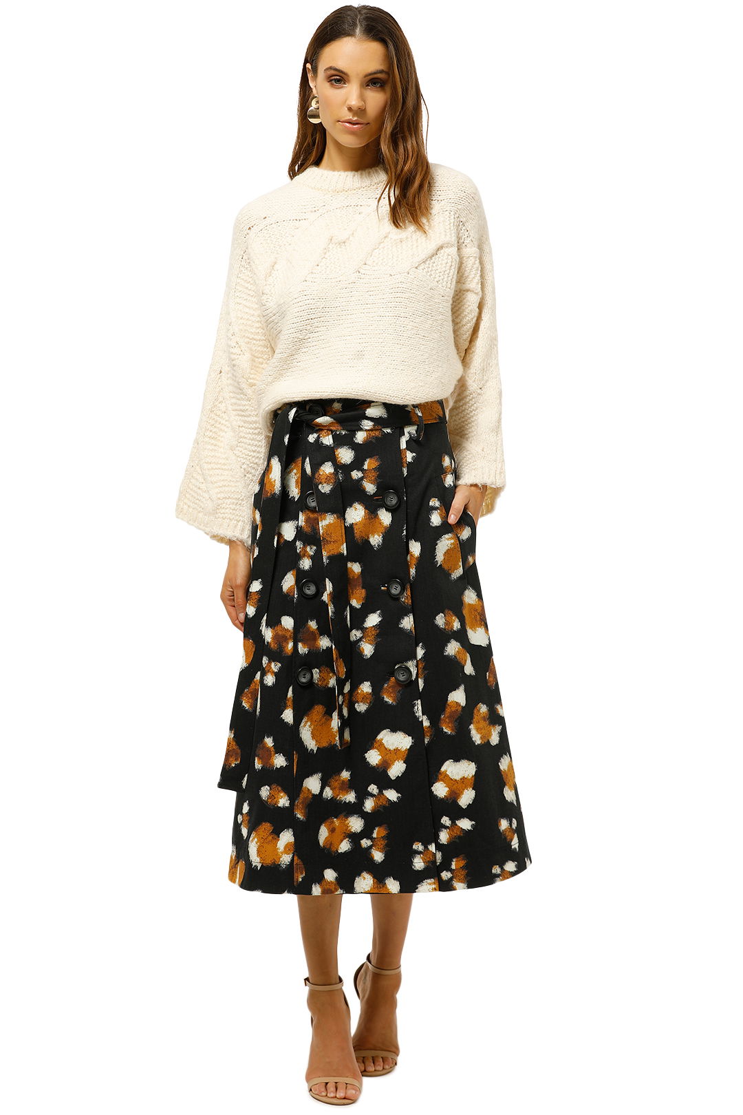 MNG-Contrasting-Knit-Sweater-Ecru-Front