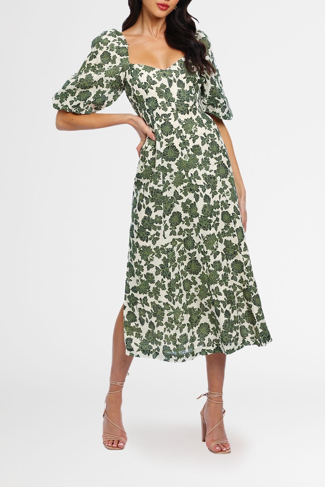 Mon Renn Botanic Midi Dress floral