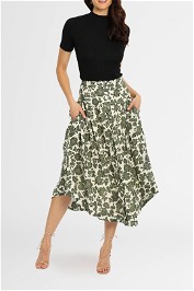 Mon Renn Botanic Midi Skirt