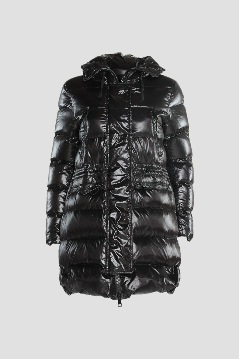 Black shiny puffer jacket moncler new arrivals