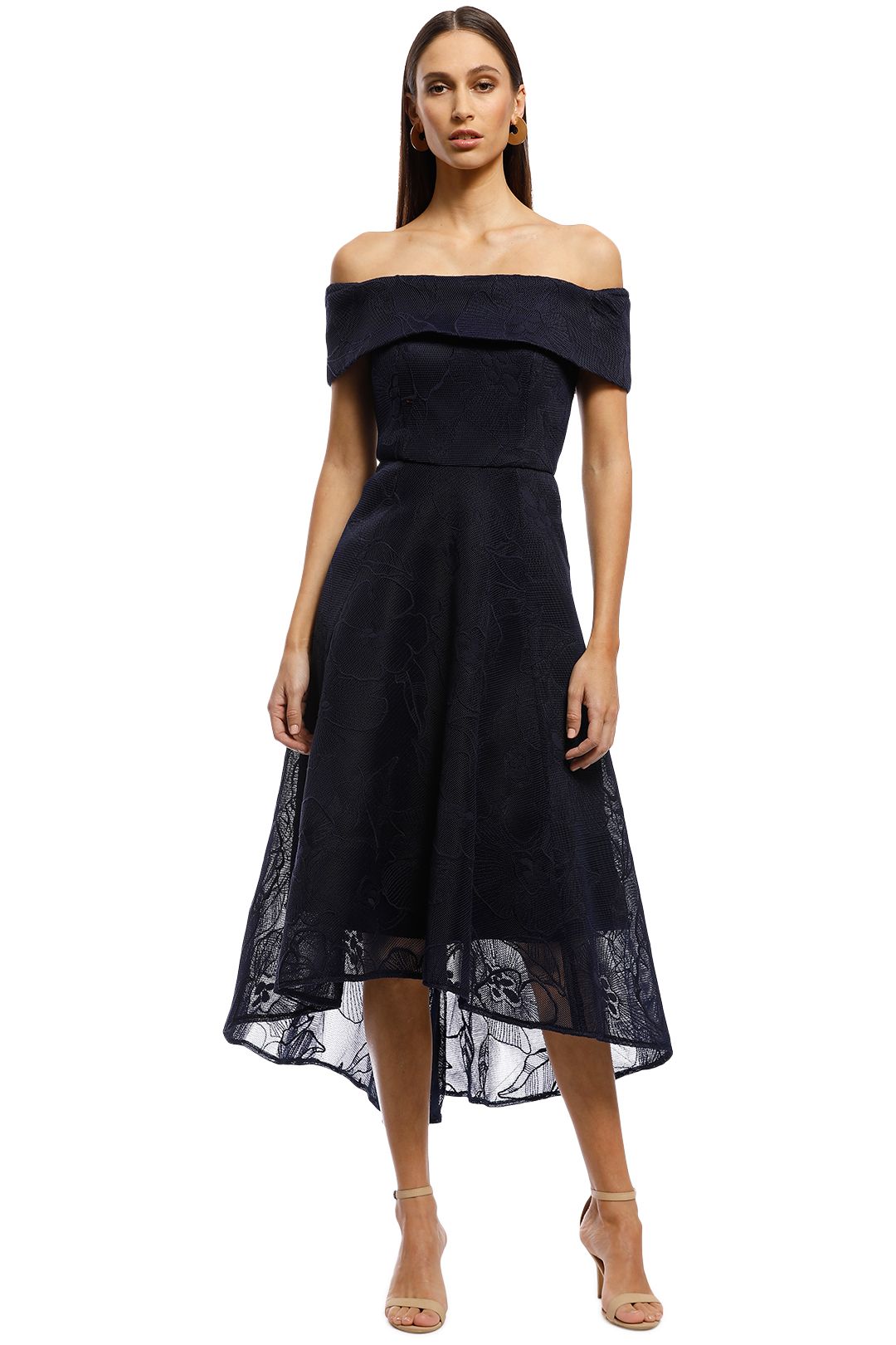 Hire Dolly Midi Dress in Blush Nookie GlamCorner