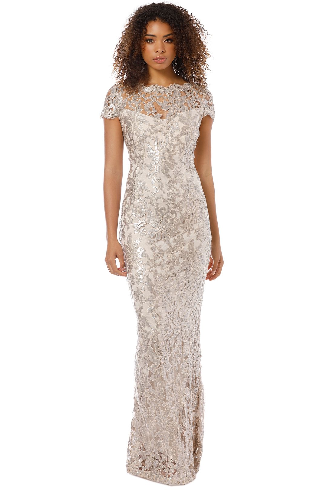 Aubrey Embroidered Lace Gown by Montique for Hire