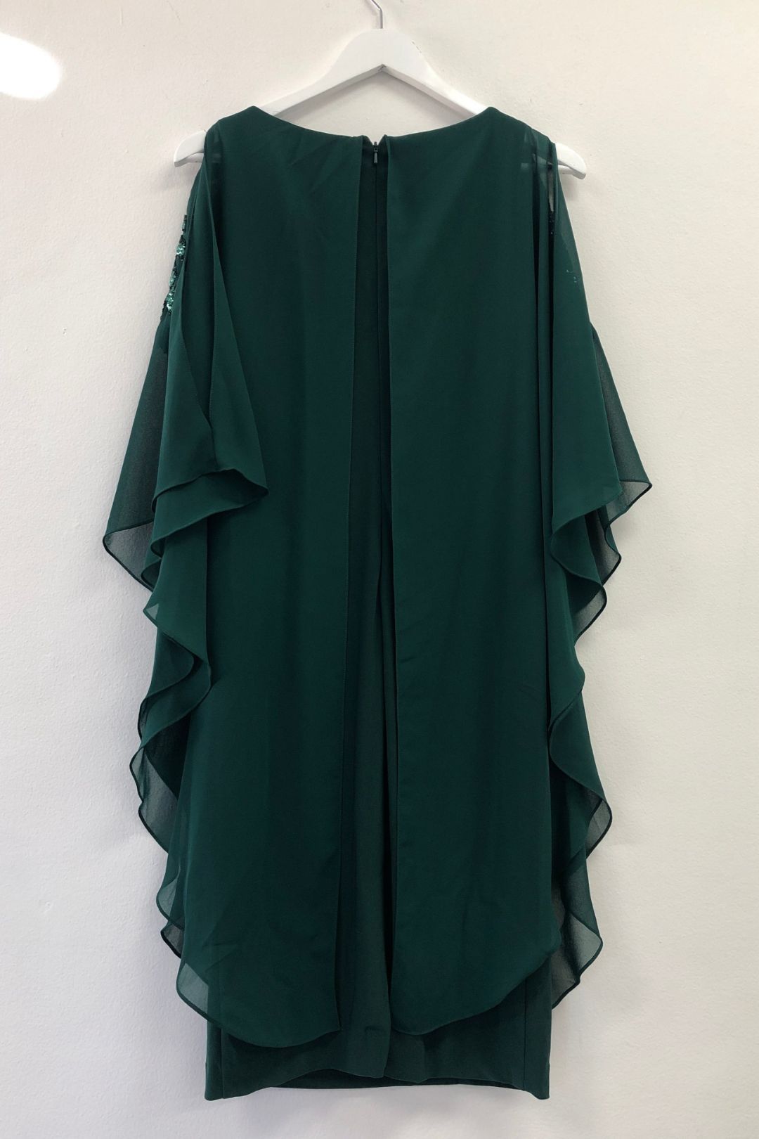 Buy Celine Emerald Chiffon Overlay Dress Montique GlamCorner
