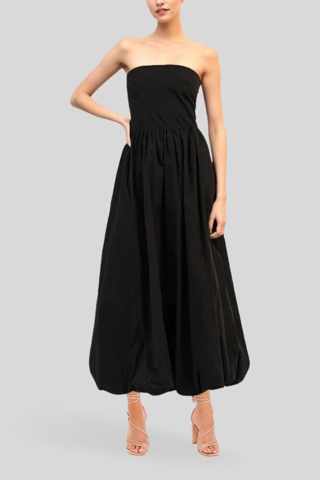 Hire Monty Black Cotton Bubble Dress | Dissh | GlamCorner