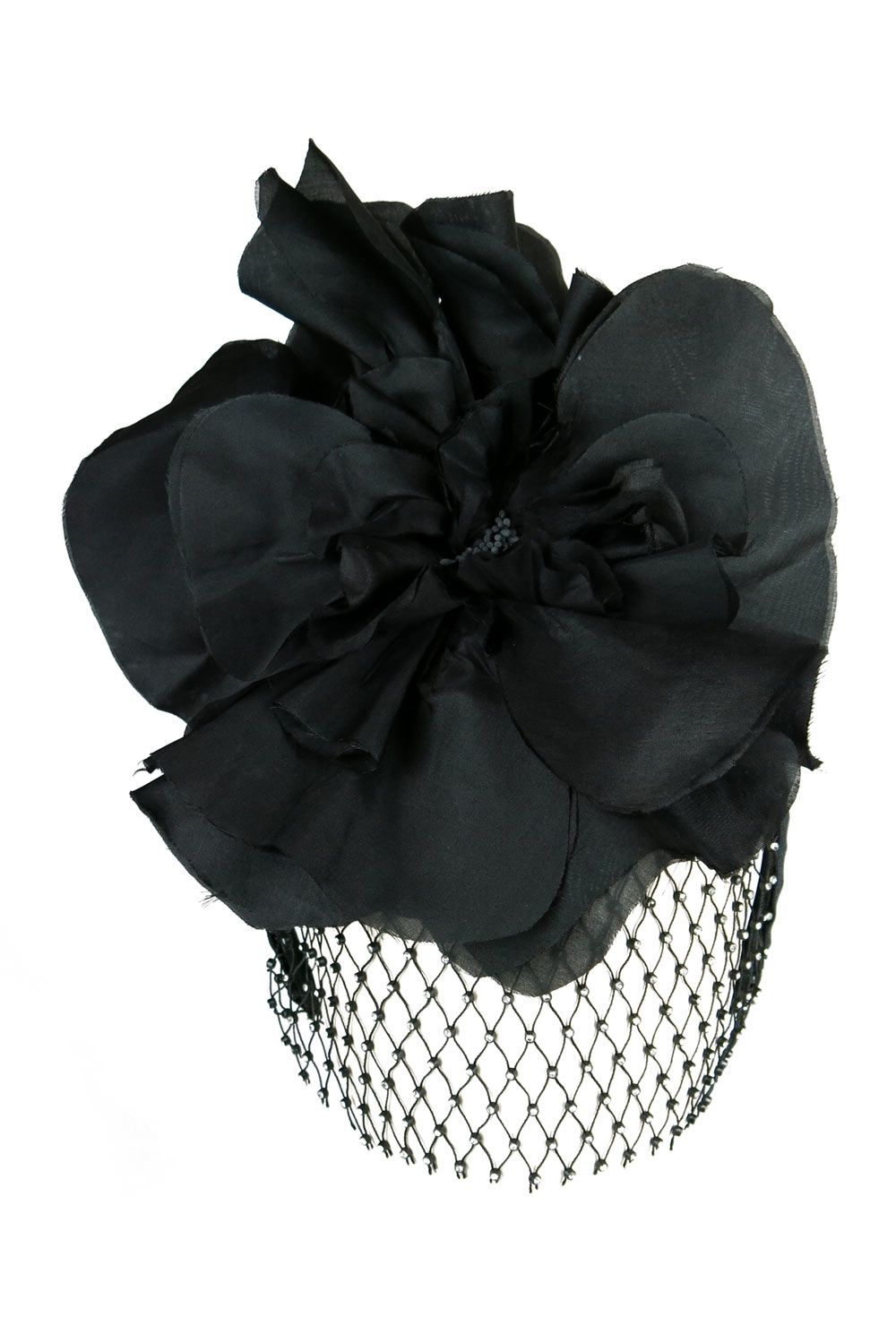 Morgan and Taylor - Zoe Fascinator - Black - Front
