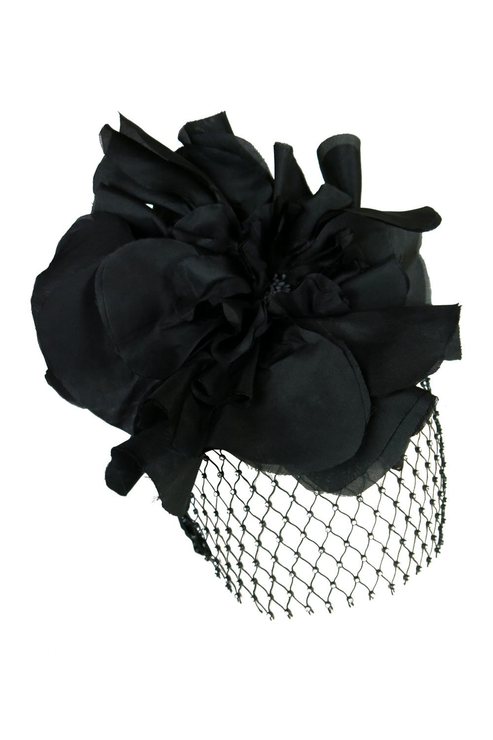 Morgan and Taylor - Zoe Fascinator - Black - Side